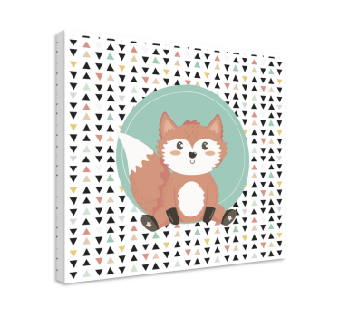 Aranyos baba róka rajzfilm fal képek óvoda - TenStickers