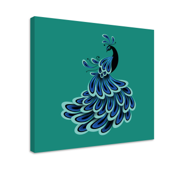Elegáns páva mintázat vászon 3d - TenStickers
