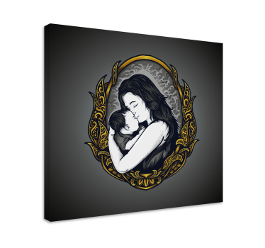 Anya és lánya szereti a vászon művészetet - TenStickers