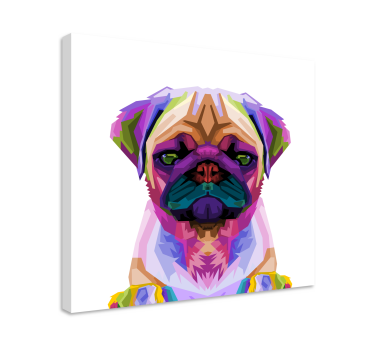 Pop art mopsz kutya vászon képek - TenStickers