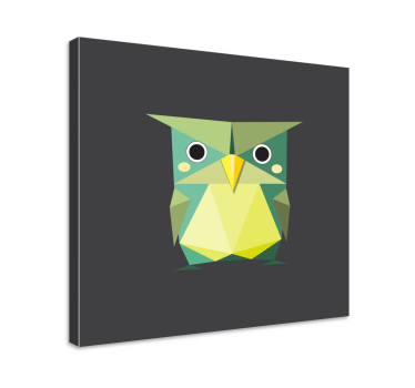 Origami bagoly állat vászon - TenStickers