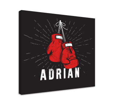 Boxer kesztyű, név szerint testreszabható vászonnyomatokkal - TenStickers