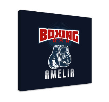 Boxer kesztyű névvel otthoni vászon fal art - TenStickers