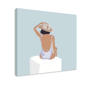 Divat lány minimalista stílusú hálószoba vászon art - TenStickers