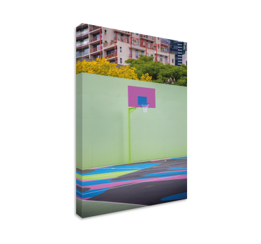 Kosárlabda félpályás otthon vászon fal művészet - TenStickers