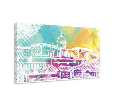 Budapest színes városkép városára nyomtat - TenStickers