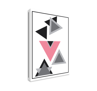 Háromszögek absztrakt művészet geometriai fal vászon - TenStickers