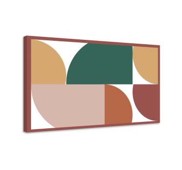 Absztrakt minta alakzatok geometriai vászon art - TenStickers