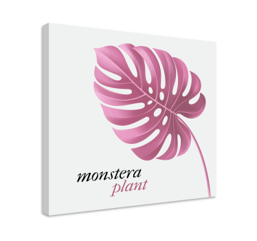 Rózsaszínű minimalista monstera stílusú falfestmény idézetek - TenStickers
