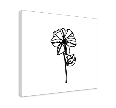 Százszorszép virág modern vonalas virág vászon - TenStickers