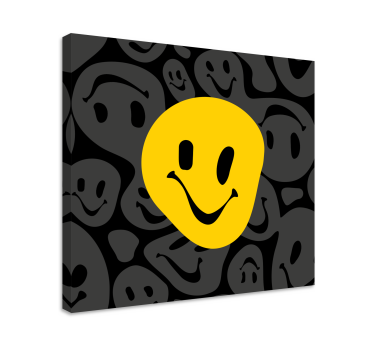 Sárga mosolygó arc otthoni vászonképek - TenStickers