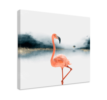 Eredeti olajfestményes flamingók falnyomatok nappalihoz - TenStickers