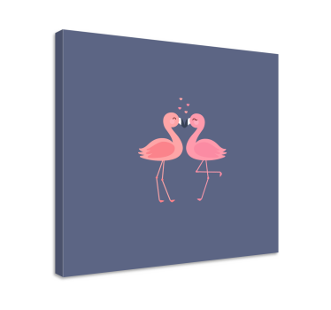 Flamingók alkotó szív csarnok vászon nyomatok - TenStickers