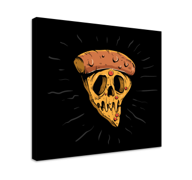 Pizza koponya graffiti stílusú modern művészeti nyomatok vászonra - TenStickers