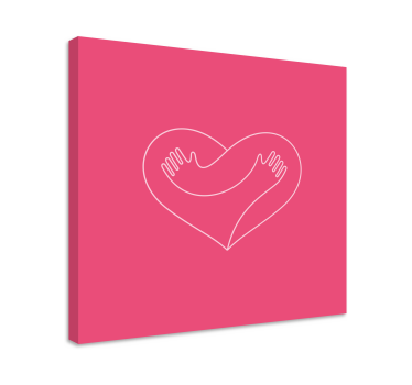 Szív átölelve 3d vászon képek - TenStickers
