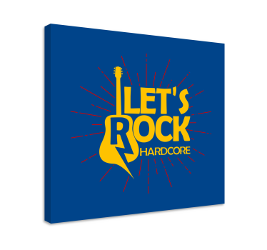Rockzenei gitár és szövegzene vászonnyomat - TenStickers