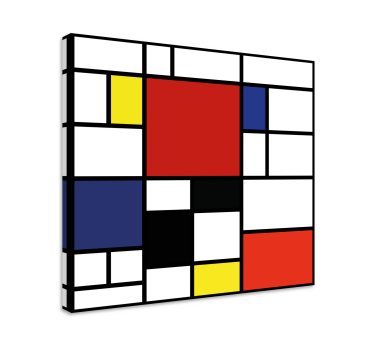 Geometrikus színblokkok vászon absztrakt - TenStickers