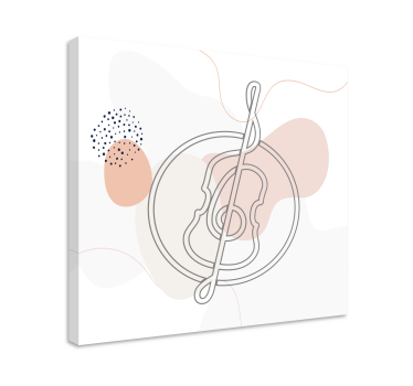 Vonalbeli cselló design zenei vászonkép - TenStickers