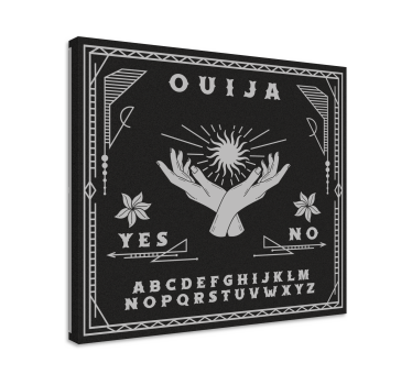 Fekete-fehér ouija tábla otthoni falvászon - TenStickers