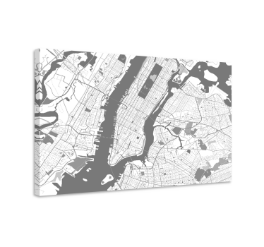 New york -i városkép nyomatok térképe - TenStickers