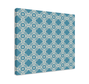 Antik vintage kék-fehér mintás vintage falnyomatok - TenStickers