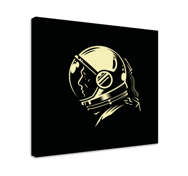 Vintage monokróm űrhajós hálószoba vászon - TenStickers