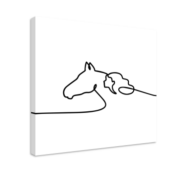 Elegáns ló körvonal vászon - TenStickers