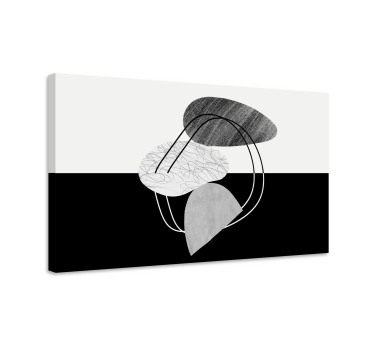 Geometrikus formák fúziója vászon absztrakt - TenStickers