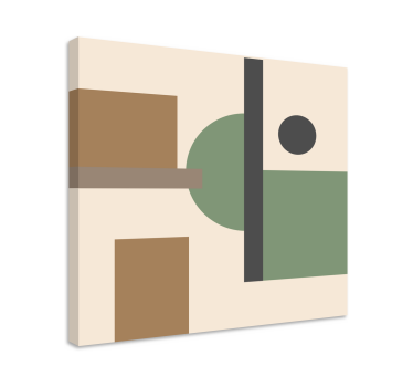 Természetes színek geometriai művészet modern művészeti nyomatok  - TenStickers
