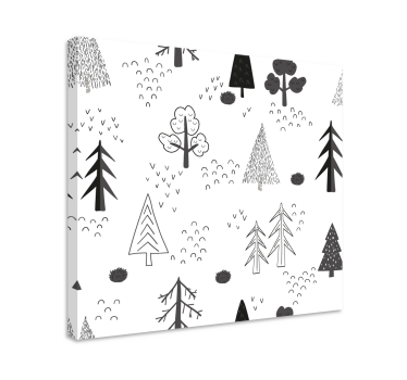 Fehér minimalista fák nordic style nordic canvas - TenStickers