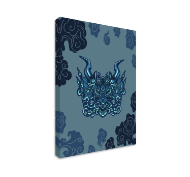 Sárkányihletésű vászon mandala - TenStickers