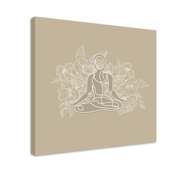 Nyugodt buddha körvonal vászon buddha - TenStickers