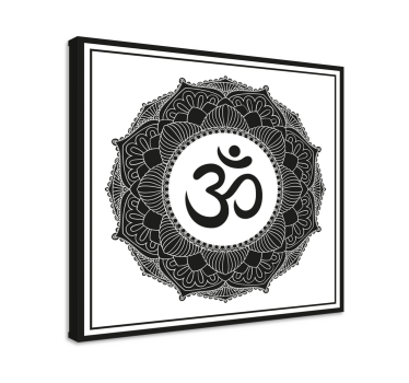 Mandala ohm szimbólum mandala keretezett vászon - TenStickers