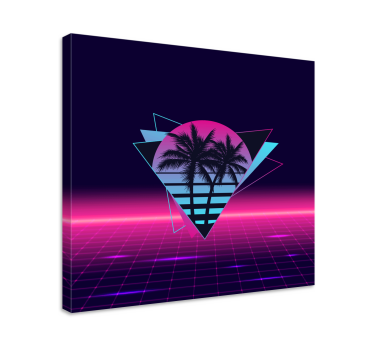 Vaporwave stílusú pálmafa vintage falnyomatok - TenStickers