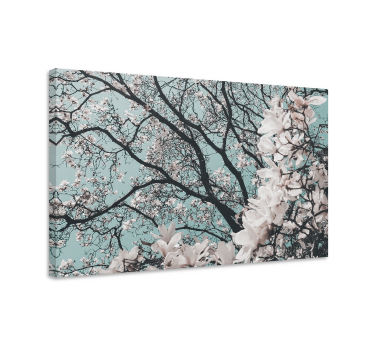 Elegáns stílusú japán cseresznyevirág virágos vászon - TenStickers