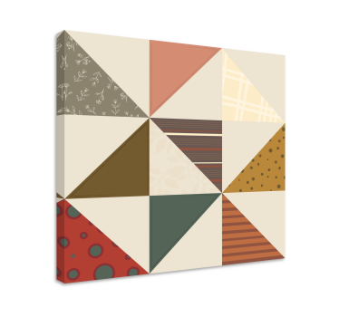 Vászon buddha geometrikus mintás mozaik - TenStickers