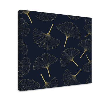 D arany ginkgo levelek modern művészeti nyomatok - TenStickers