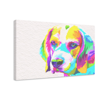 Akvarell beagle kutya vászonképek - TenStickers