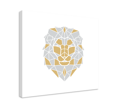 Geometrikus oroszlánfej vászon ló - TenStickers
