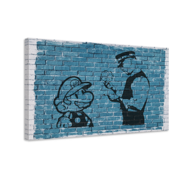 Rendőr férfi gomba és mario modern művészeti nyomatok vászonra - TenStickers