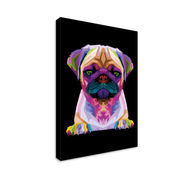 Geometrikus-állatok aranyos kutya vászon képek - TenStickers