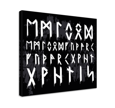 Viking ábécé vintage nordic vászon - TenStickers