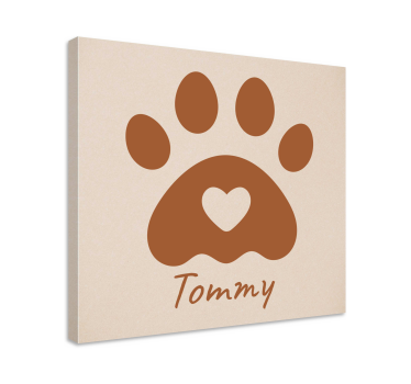 táblázatok személyre szabható mancs névvel - TenStickers