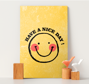 "szép napot" mosolygós arcfali nyomatok a nappaliba - TenStickers