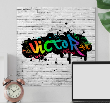táblázatok Hálószoba graffiti egyedi név - TenStickers