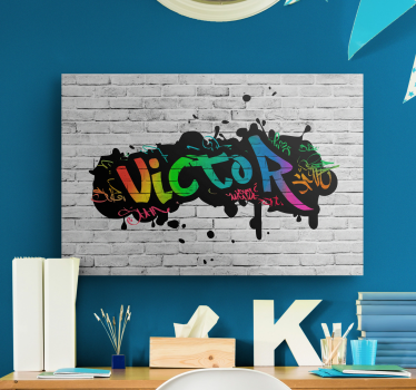 táblázatok Hálószoba graffiti egyedi név - TenStickers