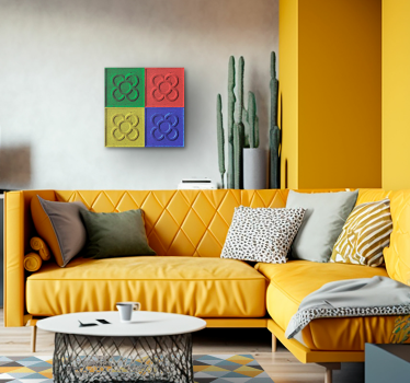 táblázatok nappali pop art panot csempe - TenStickers