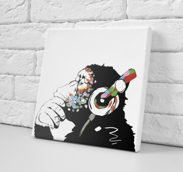 Mono banksy música zene vászon fal art - TenStickers