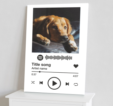 Spotify fehér háttér zene vászon fal art - TenStickers