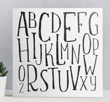 ábécé betűi levél vászon fal art - TenStickers